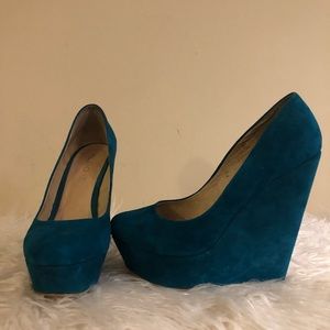 ALDO Teal Wedges